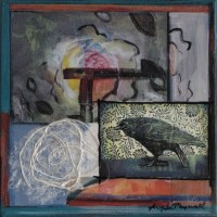 mixed media on canvas 10"x10"